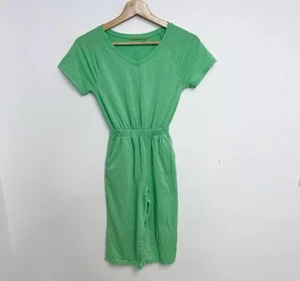 Zella Girl Kids' Mindful Cover-Up Jumpsuit Green Sz 5/6 Side Pockets - Picture 1 of 8