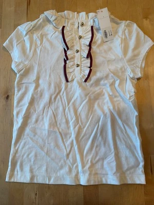 Janie and Jack  NEW shirt with ruffle colored piping. NWT. Sz 10 - Image 1 of 3