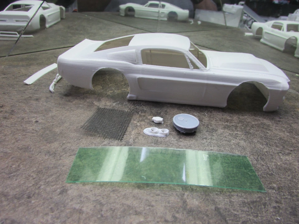NEW 1/24 3D PRINTED '67 FORD ELEANOR MUSTANG  SLOT CAR  BODY. FREE SHIPPING. - Image 1 of 1