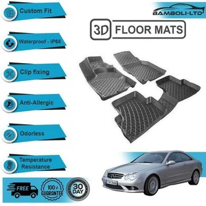 3D Molded Interior Car Floor Mat for Mercedes CLK W209 2002-2009 (Black) - Picture 1 of 7