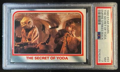 1980 Topps Star Wars: The Empire Strikes Back Secret of Yoda #63 PSA 7 - Image 1 of 2