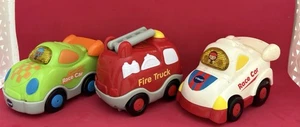 VTECH Go! Go! Smart Wheels Race Cars White/Green Fire Truck Lights Sound - Picture 1 of 13