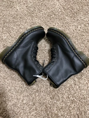 Dr. Martens 1460W Women's Leather 8 Eye Lace-Up Boot Size 9 Black Nappa - Image 1 of 4