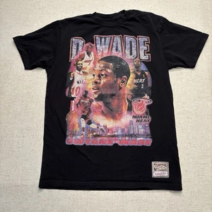 Dwayne Wade Miami Heat Mitchell Ness T Shirt Black Men’s Size Medium- Fast Shipp - Picture 1 of 5