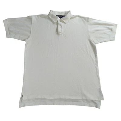 Vintage Kenneth Gordon Polo Shirt Mens L White 100% Cotton Short Sleeve Macau - Image 1 of 4