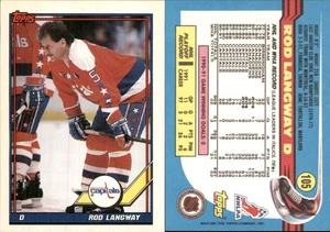 Rod Langway 1991-92 Topps #105 Card Washington Capitals *AutographDen* - Picture 1 of 1