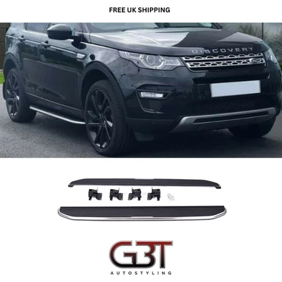 FOR LAND ROVER DISCOVERY SPORT SIDE STEPS RUNNING BOARDS BLACK/SILVER (OE Style) - Image 1 of 4