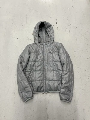 Chaqueta acolchada vintage Uniqlo para mujer XL Y2K gris con cremallera Japón Foto 1 de 4