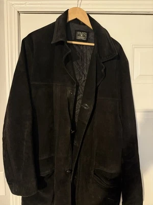 Men's Lucky Brand Suede Jacket Size Large Black - Image 1 of 3