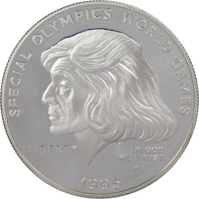 Special Olympics Games Commemorative 1995 P 90% Silver Dollar Proof $1 Coin - Image 1 of 2