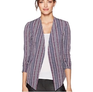 BCBGeneration Women's Stripe Tuxedo Blazer in Blue Combination Size XS NEW - Picture 1 of 8