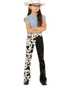 Saints and Hearts Girls' Cow Print Flare Pants - SKIP6275A - Picture 1 of 6
