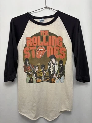 Vintage The Rolling Stones Tour Tee Shirt 1980 The Knits 50 50 Raglan Medium - Image 1 of 4