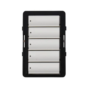 LUTRON QSWS2B-5BN-WH SEETOUCH QS, TECLADO SUBCONTROL 5 BOTONES, BLANCO - Imagen 1 de 3