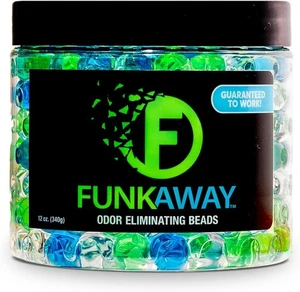 Cuentas eliminadoras de olores FunkAway, 12 oz., cuentas absorbentes de olores sobrealimentadas para t - Imagen 1 de 7