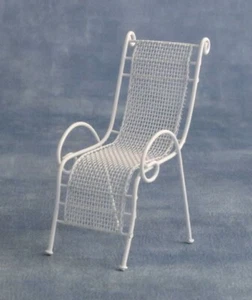 White Garden Chair for 12th Scale Dolls House (DF597) - Picture 1 of 1