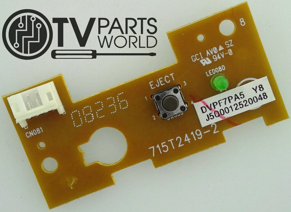 Magnavox 32MD357B/F7 钥匙控制器板 DVPF7PA5 715T2419-2,J5Q0012520048 — 第 1/1 张图片