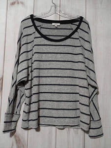 Umgee Pullover Damen mittelgrau marine weich Oversize kuschelig leicht - Bild 1 von 6