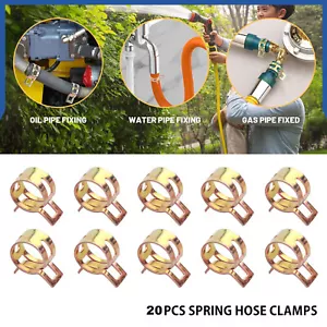 20 pcs 7mm 0.28" ID Spring clip Fuel Oil Line Silicone Vacuum Hose Clamp - Picture 1 of 9