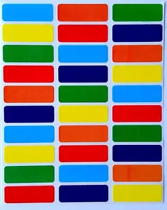 Rectangle Color Coding Labels - 6 Colors (360 Pack) - Ideal Stickers For Bottles - Picture 1 of 7