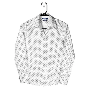 Chaps Ralph Lauren Damen Hemd mit Knopfleiste Weiß Geometrisch Minimalistisch Preppy PS - Bild 1 von 7