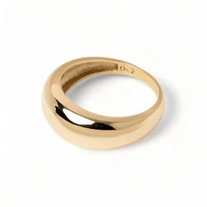Gold Kuppelring in 14K Gold für College Abschluss Geschenk für Sie - Bild 1 von 12