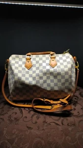 Louis Vuitton Tasche Speedy 30 Azur mit Schulterriemen, Schloss & Schlüssel - Bild 1 von 12