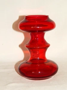 Jarrón objeto de vidrio SPACE AGE rojo Cari Zalloni WMF - Imagen 1 de 4