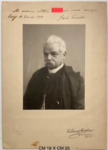 BACCELLI GUIDO SAN VITO ROMANO 1832 ROMA 1916 MEDICO E POLITICO FOTO AUTOGRAFA - Picture 1 of 3