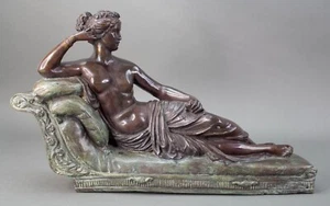 Maitland Smith Pauline Bonaparte As Venus Victrix After Canova Bronze Sculpture - Picture 1 of 9