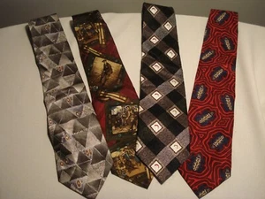 Lot Of 4 Pierre Cardin & Salem Men's Neck Ties (Golf, Toads, etc.) - Picture 1 of 7