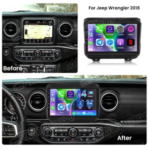 FOR 2018 2019 2020-2022 JEEP WRANGLER JL GLADIATOR CARPLAY ANDROID 13 CAR RADIO - Picture 1 of 16