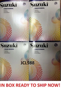 NUEVO Suzuki Violin School 4 LIBROS Y CD SET VOLÚMENES 2, 3, 4, 5 EDICIÓN INTERNACIONAL - Imagen 1 de 1