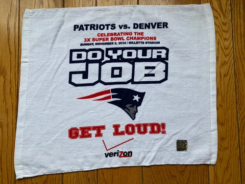 New England Patriots vs Denver Broncos Rally towel!! Brady Manning! DO YOUR JOB Cover