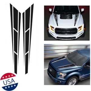 Calcomanías gráficas de vinilo negro para capó de coche calcomanías deportivas a rayas para Ford F-150 - Imagen 1 de 3