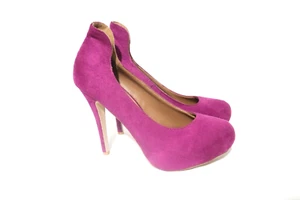 Size 10 Womens Iris Purple Platform Heels (Flap On Counter Can Be Turned Down) - Picture 1 of 6