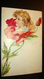 Antique " BEAUTIFUL LADIES & ROMANTIC " Post Card -Embossed Appr.1905-14.Unused - Picture 1 of 3