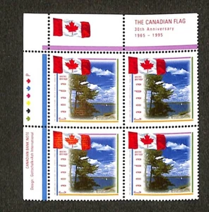 CANADA - Scott # 1546 - Canadian Flag - UL Plate Block - MNH - Picture 1 of 1