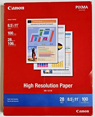 佳能光滑哑光相纸 (8.5x11),100 张 #1033A011 全新 — 第 1/2 张图片