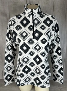 Eddie Bauer Fleece Jacket 1/4 Zip Native Aztec Pattern W39” X L25” Women’s M - Picture 1 of 19