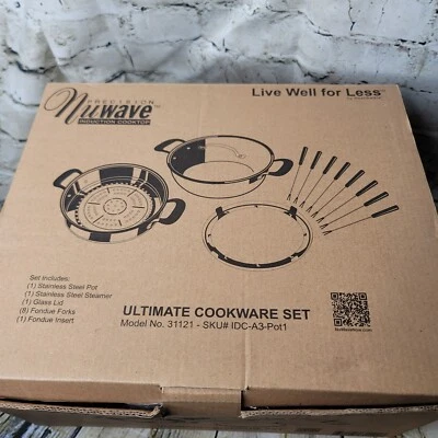 Juego de utensilios de cocina Nuwave olla de 3,5 cuartos de galón con tapa modelo 31121 juego de vapor y fondue NUEVO Foto 1 de 4