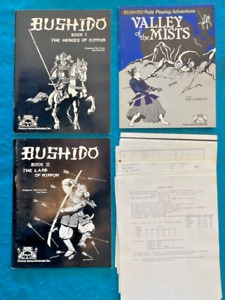 BUSHIDO Role Playing Adventure - 3 books, GM screen, more -Charrette