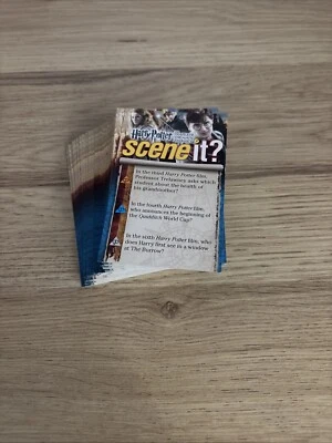 HARRY POTTER COMPLETE SCENE IT - Spare Set Of Question Cards - Image 1 of 2