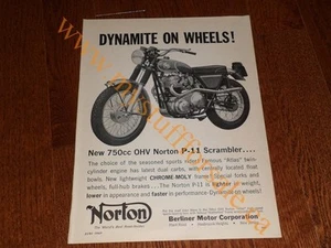 1967 NORTON P-111 SCRAMBLER ARTICLE / AD - Bild 1 von 1