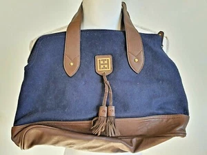 Tommy Hilfiger Blue Tan Medium Women's Handbag - Picture 1 of 6