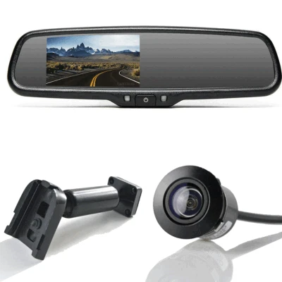 4.3" Car Rear View Monitor Flush Mount Backup Reverse Camera Bracket For Toyota - Image 1 of 4