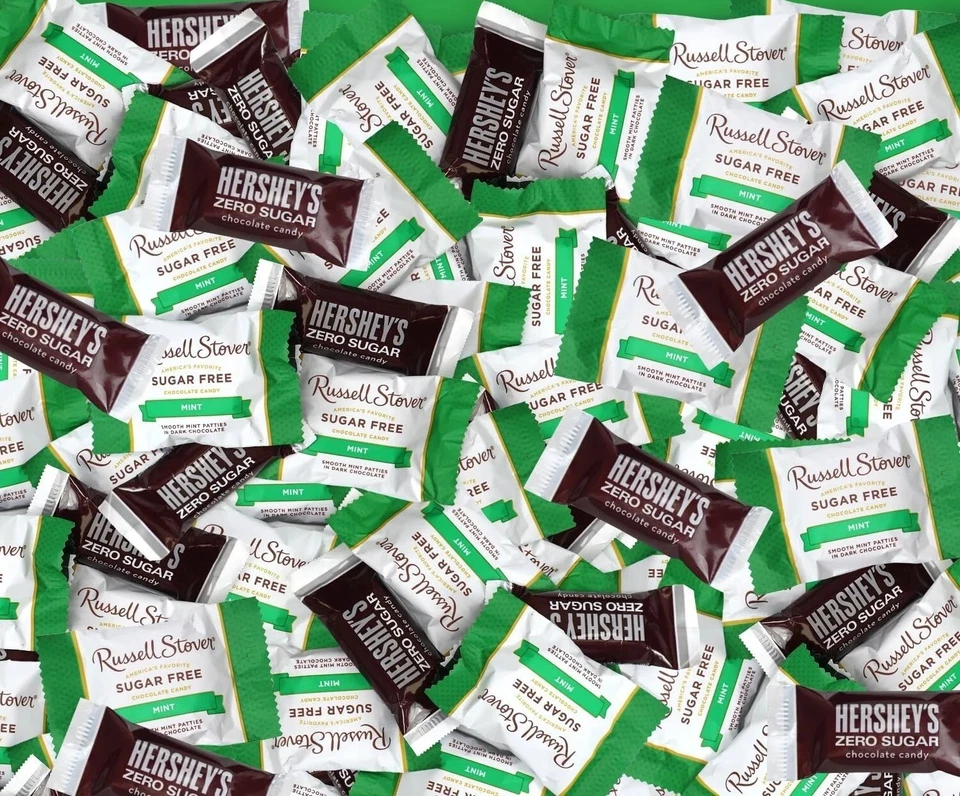 SUGAR FREE MIX PEPPERMINT & MILK CHOCOLATE RUSSELL HERSHEYS CANDY BULK VALUE BAG - Image 1 of 4