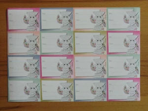 16 Buchetiketten Heftetiketten Schulheft Aufkleber Sticker Eule + Stundenplan - Bild 1 von 2
