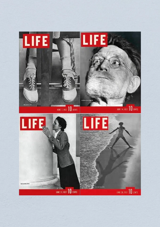 Life Magazine Lot of 4 Full Month of June 1937 7, 14, 21, 28 - Image 1 of 1