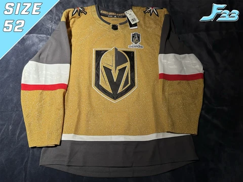 Vegas Golden Knights Stanley Cup Champions Gold Home Adidas Authentic Jersey 52 Cover